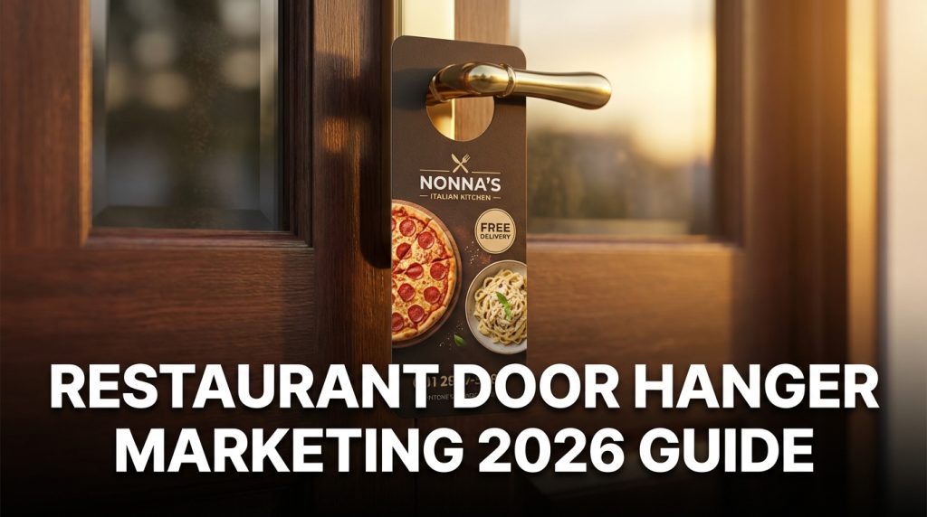Door Hanger Marketing for Restaurants: The Complete 2026 Guide to Filling Tables and Boosting Orders 1 Door hanger marketing for restaurants complete guide 2026