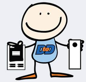 Marketing flyer sample showing professional door hanger design for direct-to-door advertising campaigns