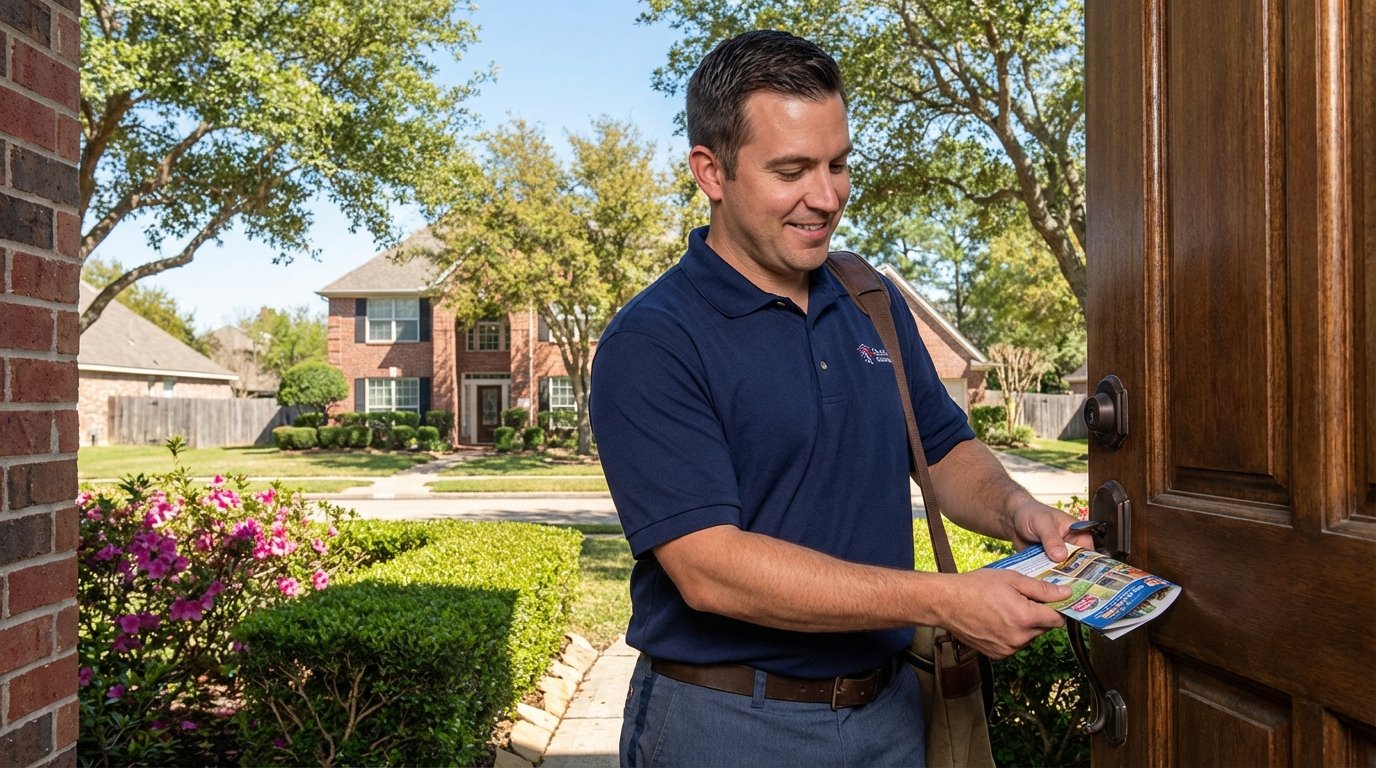 Houston Flyer Distribution Service | Direct to Door Marketing — Since 1995 6 Professional flyer distribution service across Greater Houston
