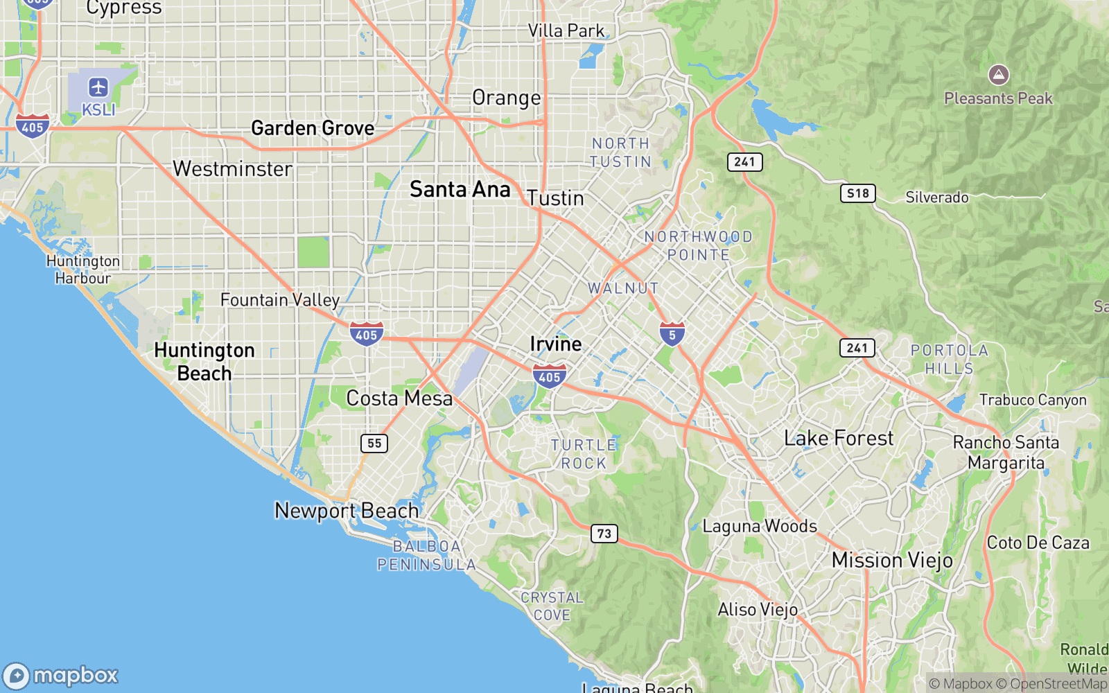 Irvine CA Door Hanger Distribution | Direct to Door Marketing 1 Irvine California door hanger distribution coverage map showing Orange County and surrounding communities