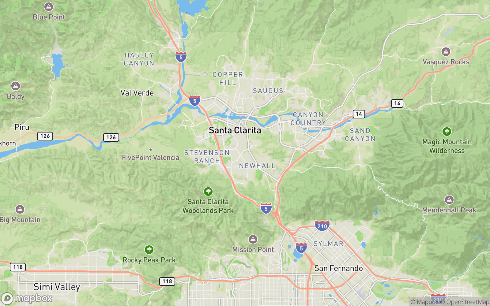 Santa Clarita CA Door Hanger Distribution 1 Santa Clarita California door hanger distribution coverage map showing Santa Clarita Valley communities