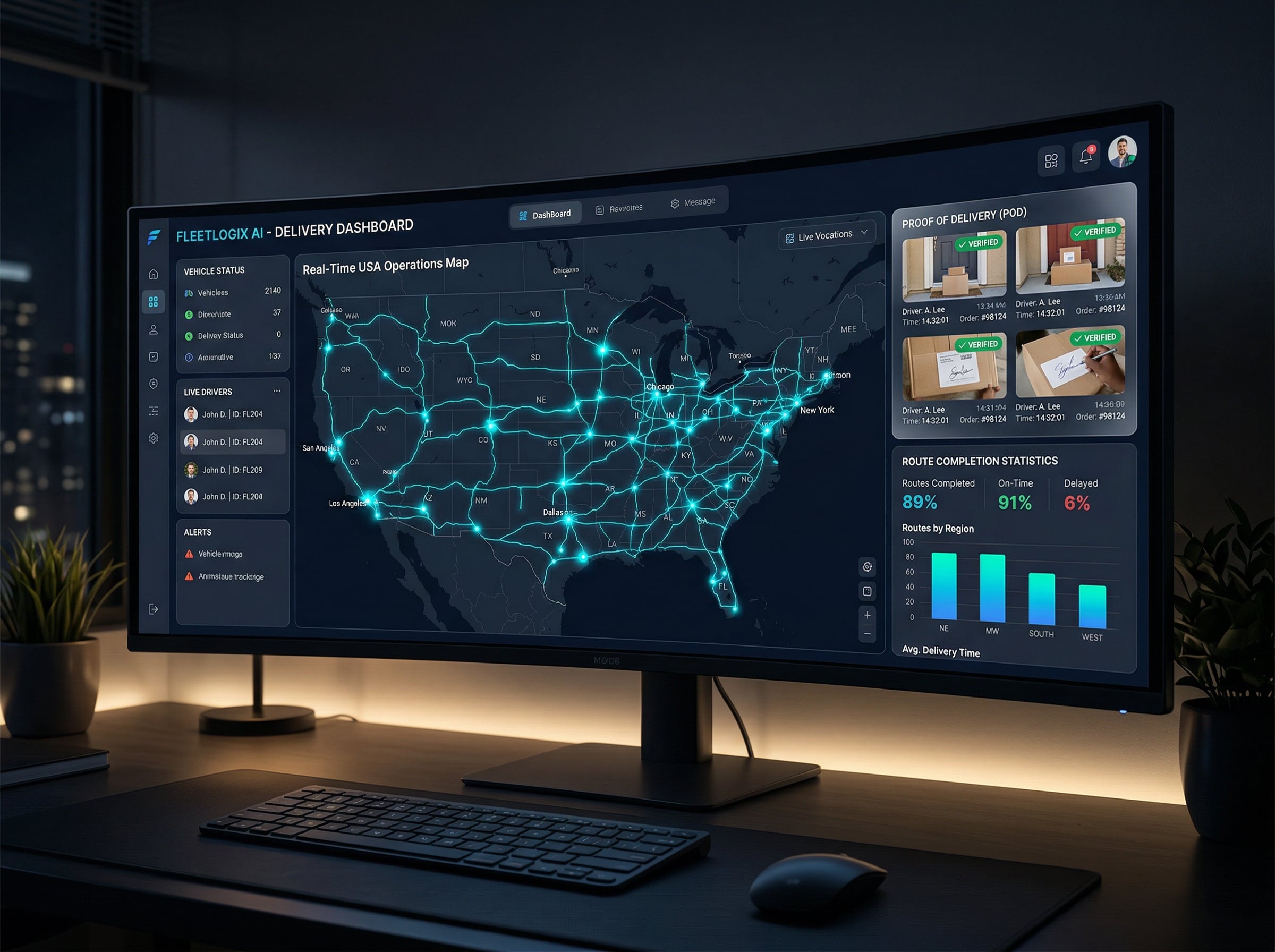DTD AI Management Platform dashboard showing real-time flyer distribution tracking and proof of delivery