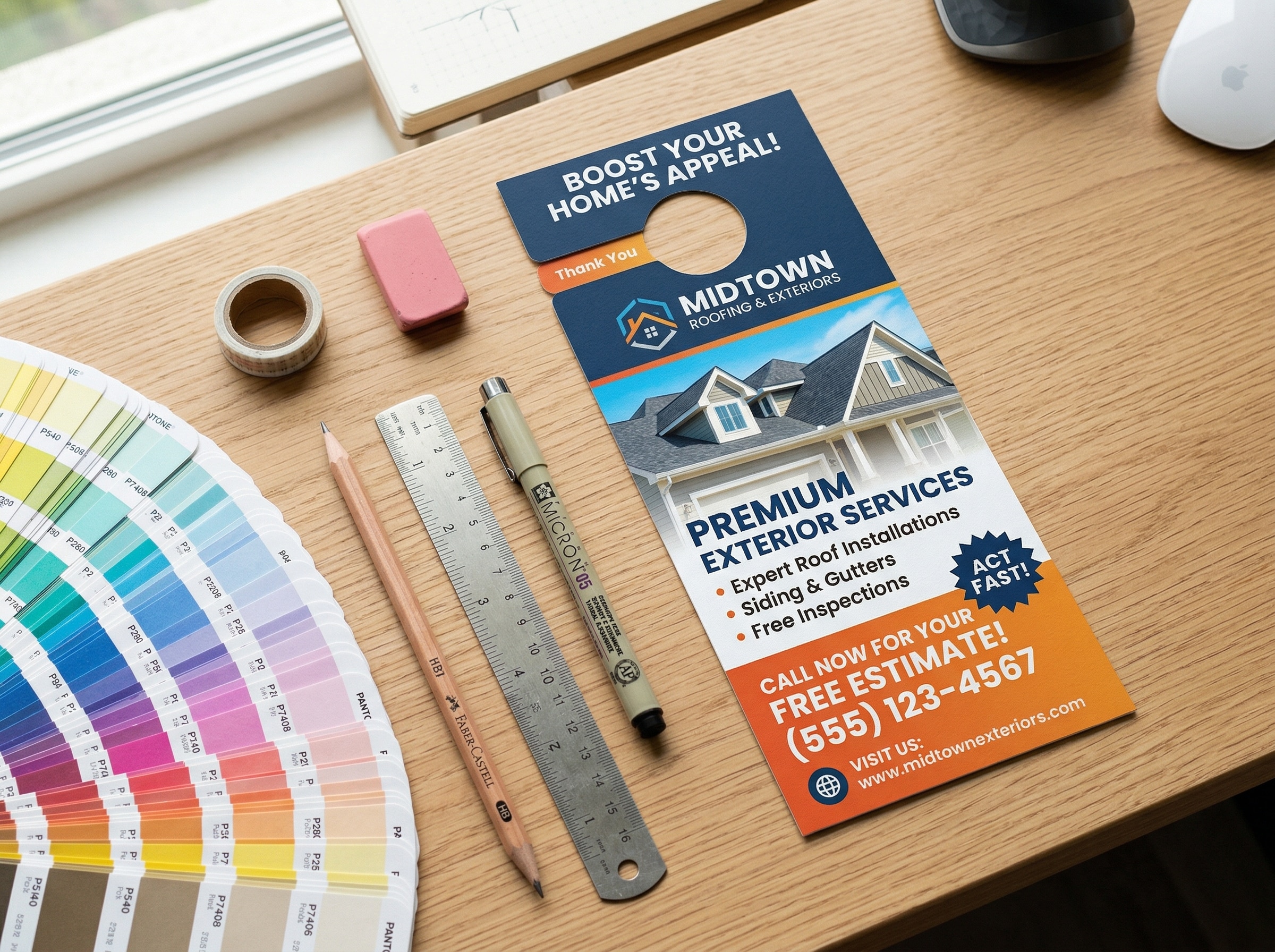 Flyer design best practices showing effective layout, colors, and call-to-action placement