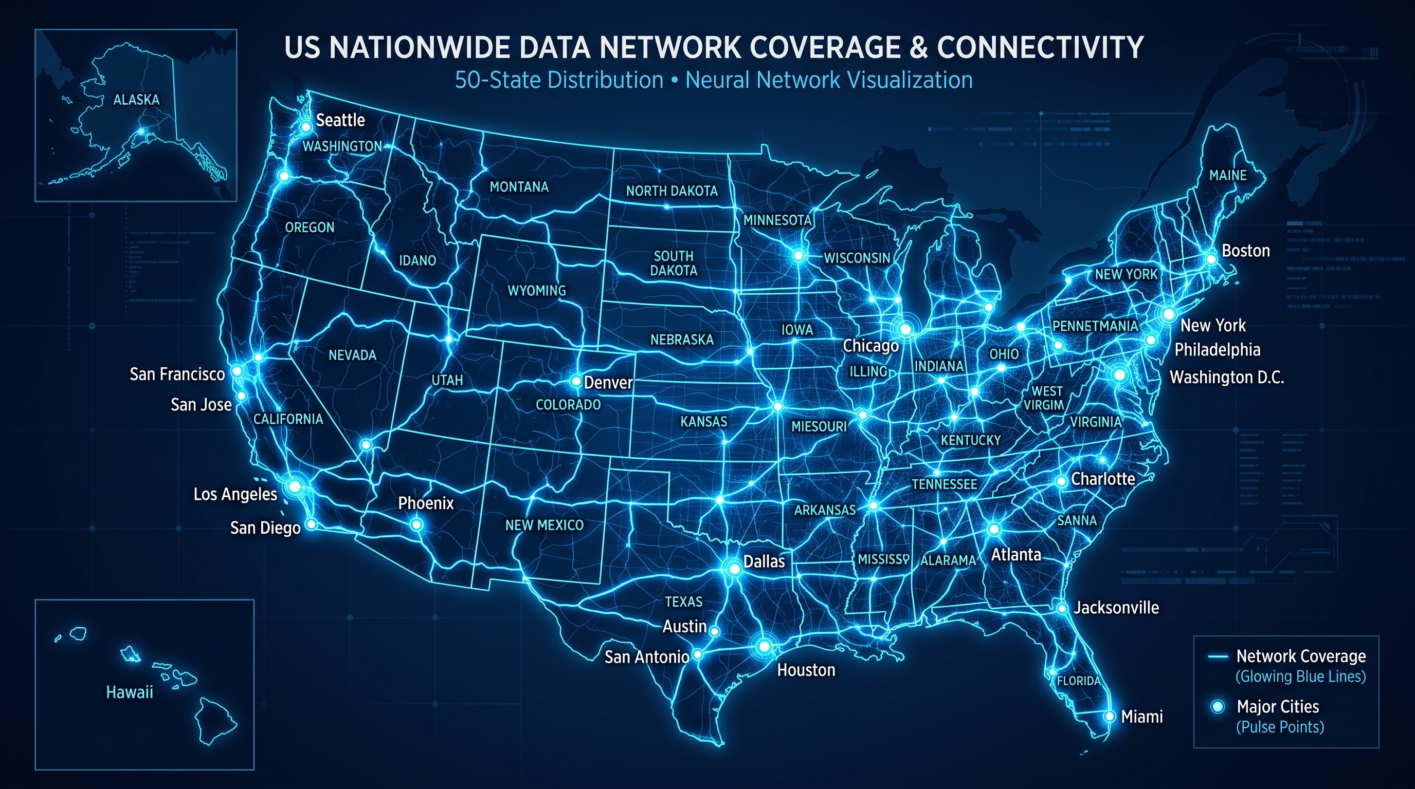 Nationwide door hanger distribution coverage map across the United States