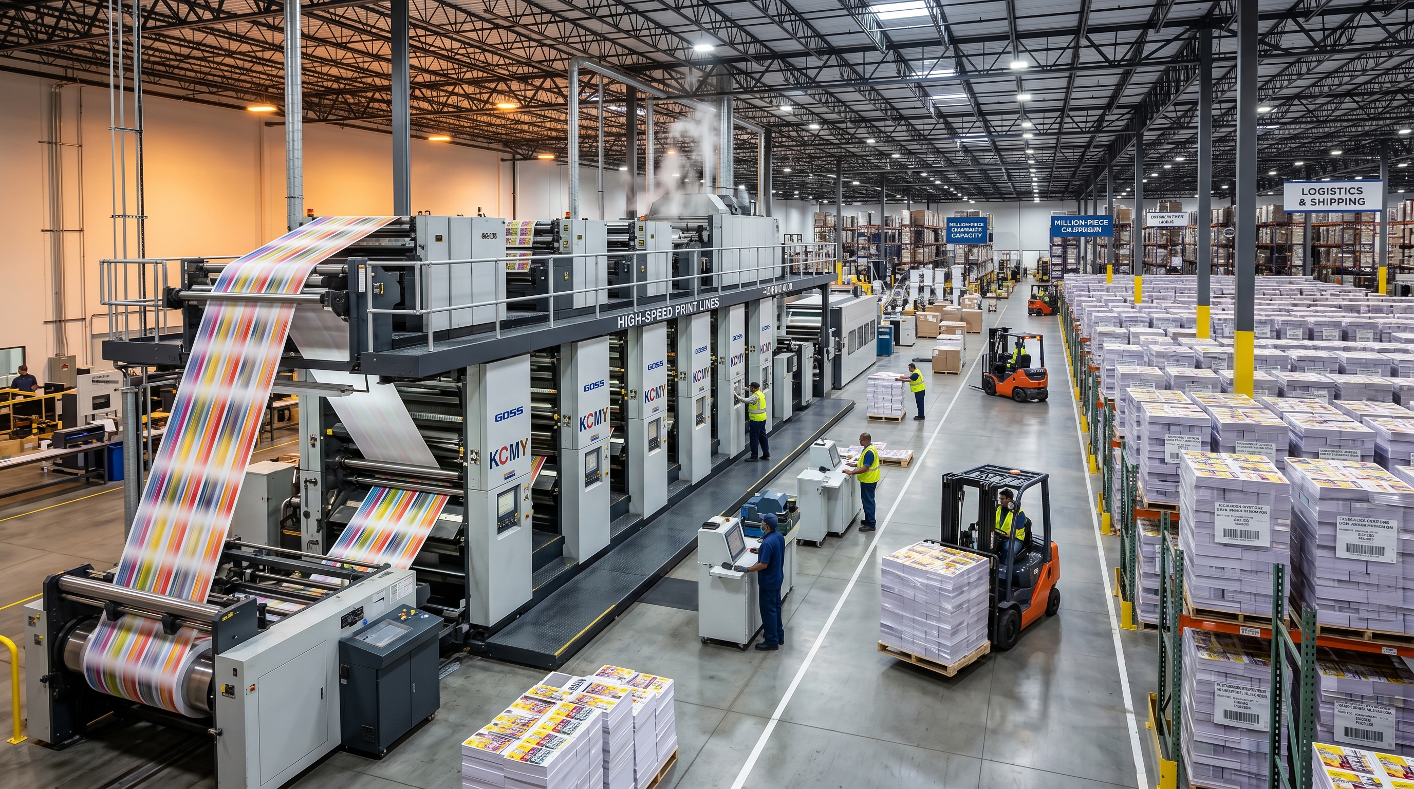 National print production facility preparing millions of door hangers for coast-to-coast distribution