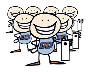 Direct to Door Marketing mascot crew ready to deliver flyers and door hangers in Tallahassee